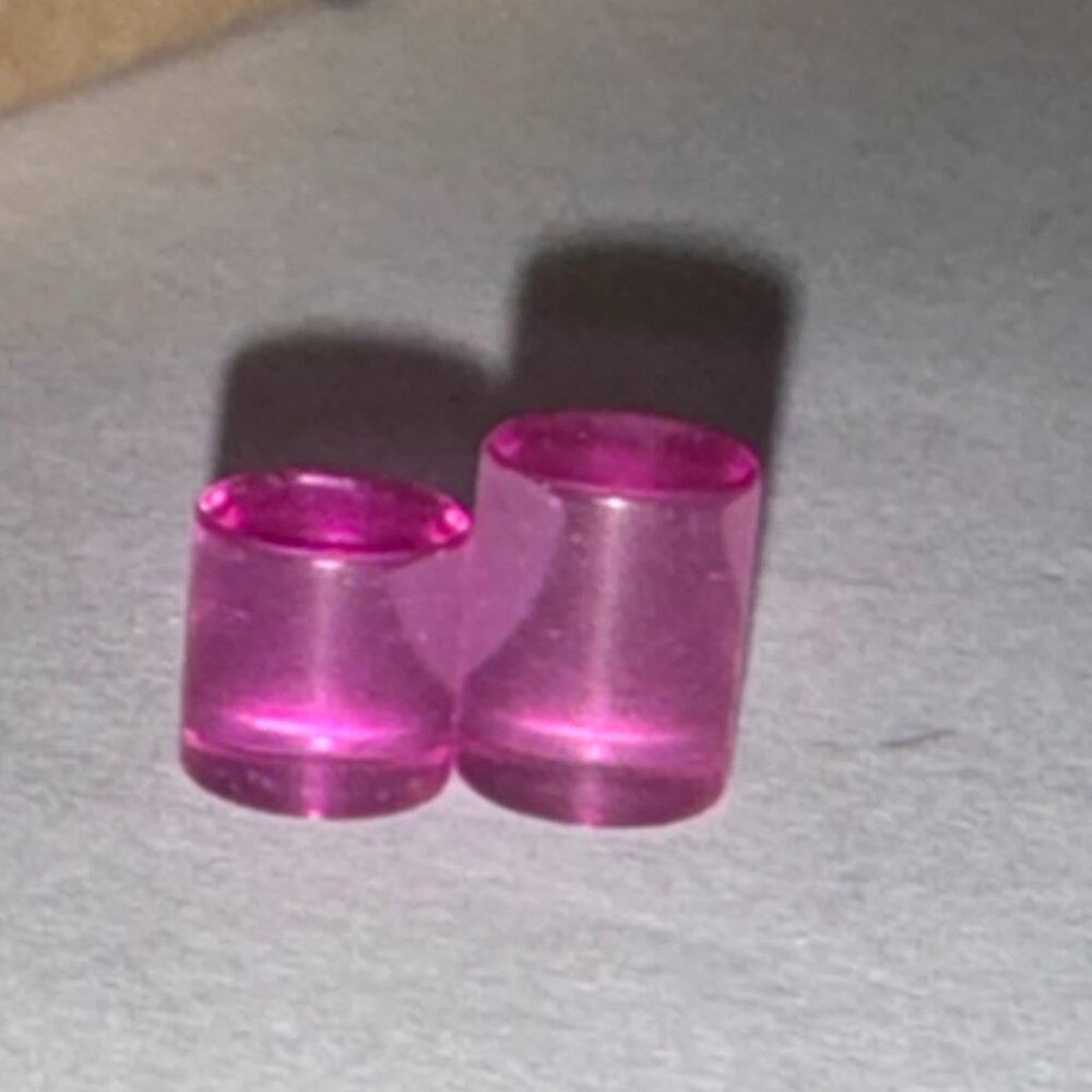 Purple 0 Gauge Uv Acrylic Straight Plugs
